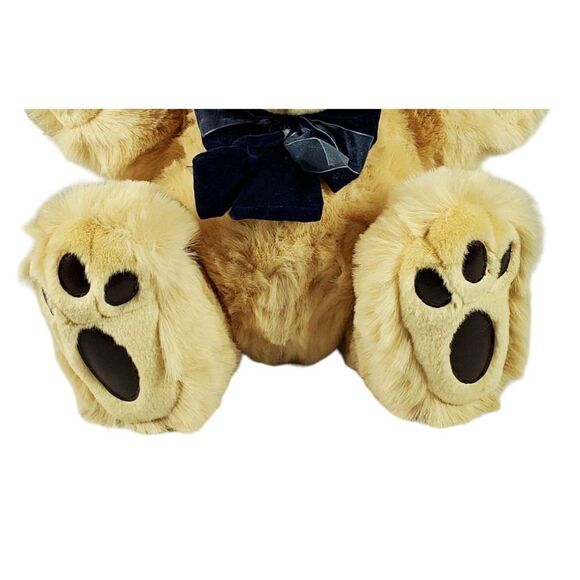 Wal-Mart Teddy Bear Plush Brown Big Feet Furry Leatherette Paws Huggable Gift - Picture 4 of 7